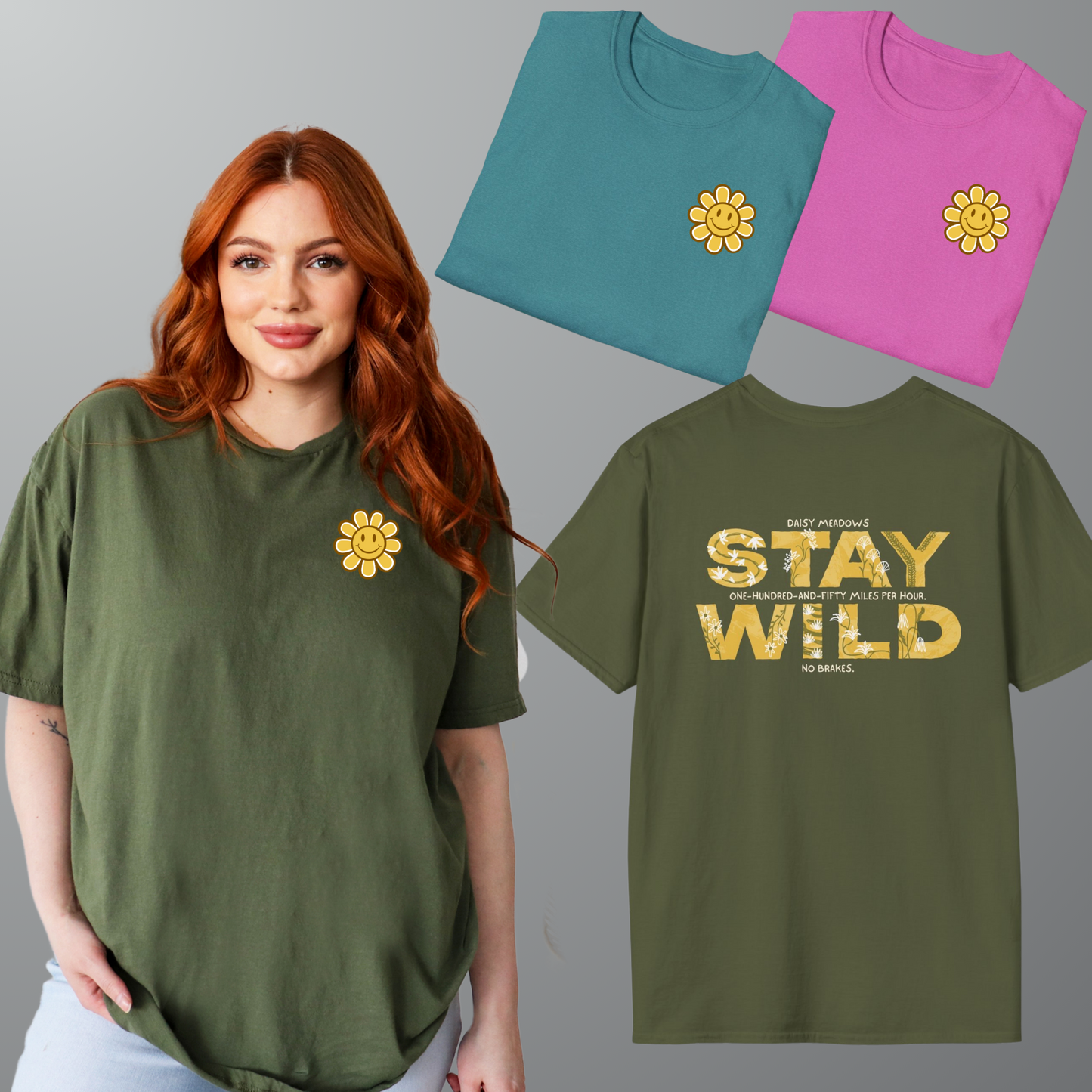 Daisy's Stay Wild Unisex Softstyle T-Shirt