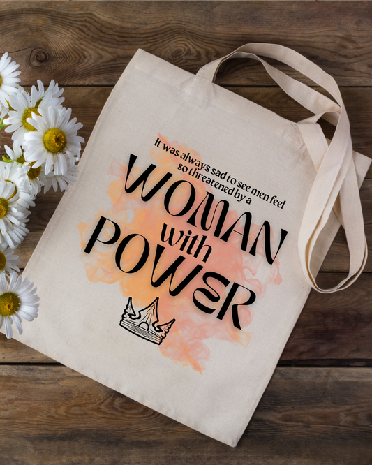 Woman with Power Canvas Tote Bag